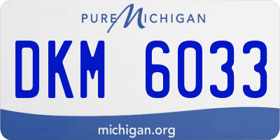 MI license plate DKM6033