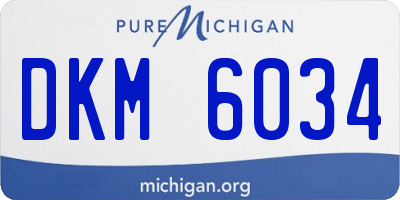 MI license plate DKM6034