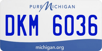 MI license plate DKM6036
