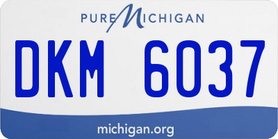 MI license plate DKM6037