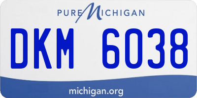 MI license plate DKM6038
