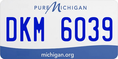 MI license plate DKM6039