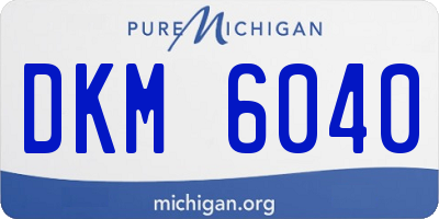 MI license plate DKM6040