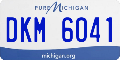 MI license plate DKM6041