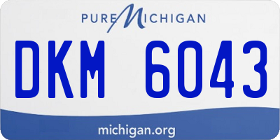 MI license plate DKM6043