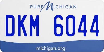 MI license plate DKM6044