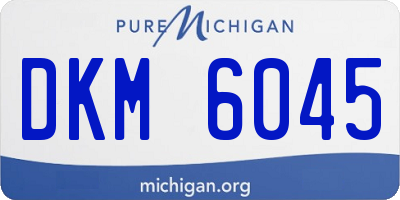 MI license plate DKM6045