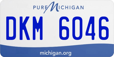 MI license plate DKM6046