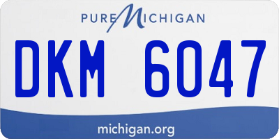 MI license plate DKM6047