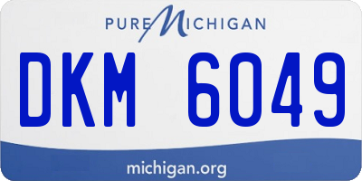 MI license plate DKM6049