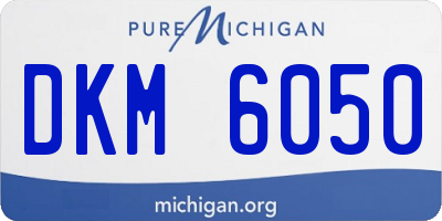 MI license plate DKM6050