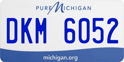 MI license plate DKM6052