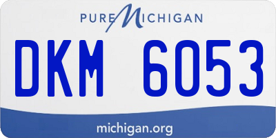 MI license plate DKM6053