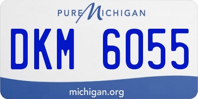 MI license plate DKM6055