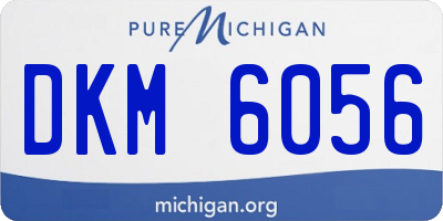 MI license plate DKM6056