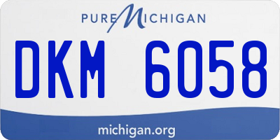 MI license plate DKM6058