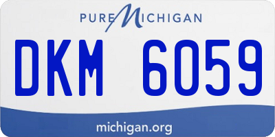 MI license plate DKM6059