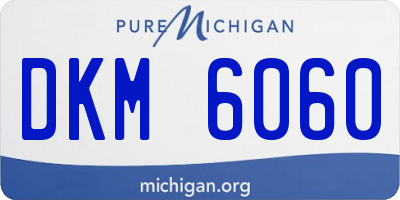 MI license plate DKM6060