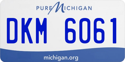 MI license plate DKM6061