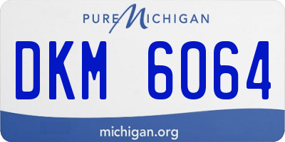 MI license plate DKM6064