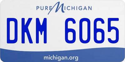 MI license plate DKM6065