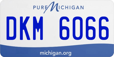 MI license plate DKM6066