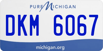 MI license plate DKM6067
