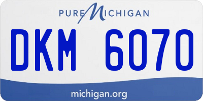 MI license plate DKM6070