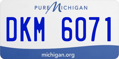 MI license plate DKM6071