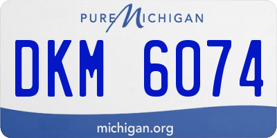 MI license plate DKM6074