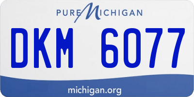MI license plate DKM6077