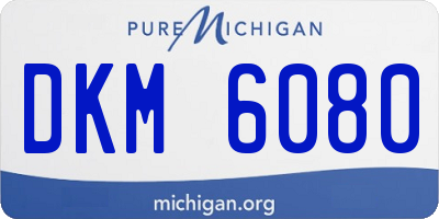 MI license plate DKM6080