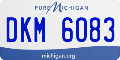 MI license plate DKM6083