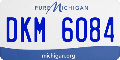 MI license plate DKM6084