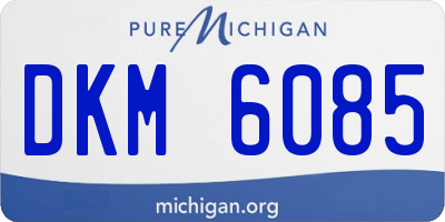 MI license plate DKM6085