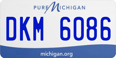MI license plate DKM6086