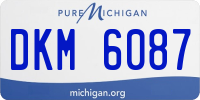 MI license plate DKM6087