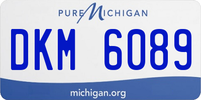 MI license plate DKM6089