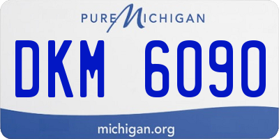 MI license plate DKM6090
