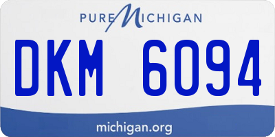 MI license plate DKM6094
