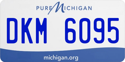 MI license plate DKM6095