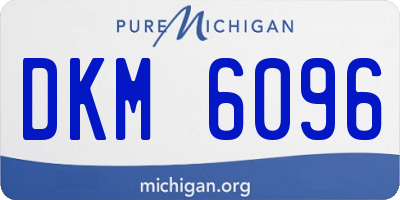 MI license plate DKM6096