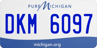 MI license plate DKM6097