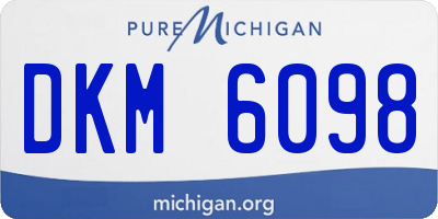 MI license plate DKM6098