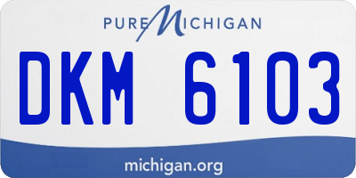 MI license plate DKM6103
