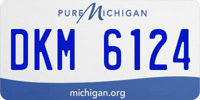MI license plate DKM6124
