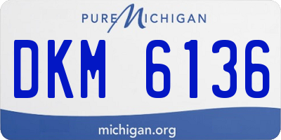 MI license plate DKM6136