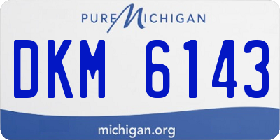 MI license plate DKM6143