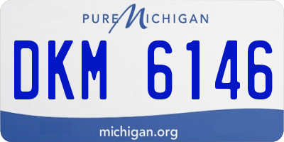 MI license plate DKM6146