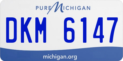 MI license plate DKM6147